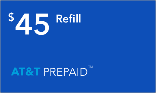 AT&T Prepaid $45 Monthly Plan Refill