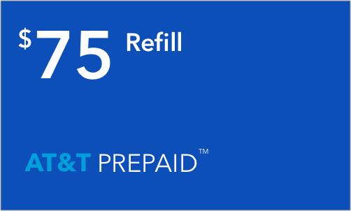 AT&T Prepaid $75 Monthly Plan Refill