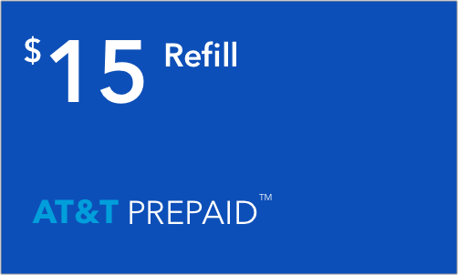 AT&T Prepaid $15 Online Refill