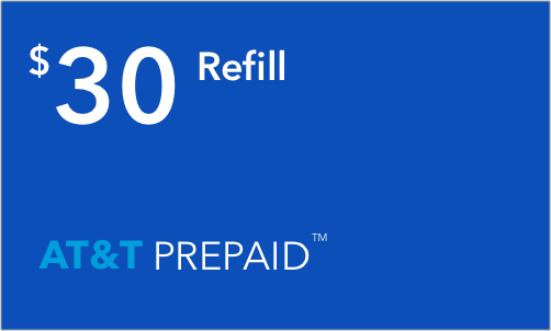 AT&T Prepaid $30 Online Refill